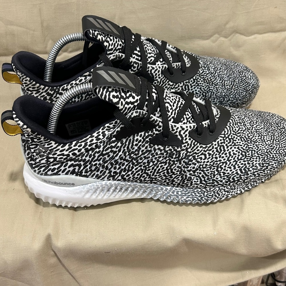 Adidas Alphabounce Running Shoes Sneakers Black White‎ Athletic Cushioned